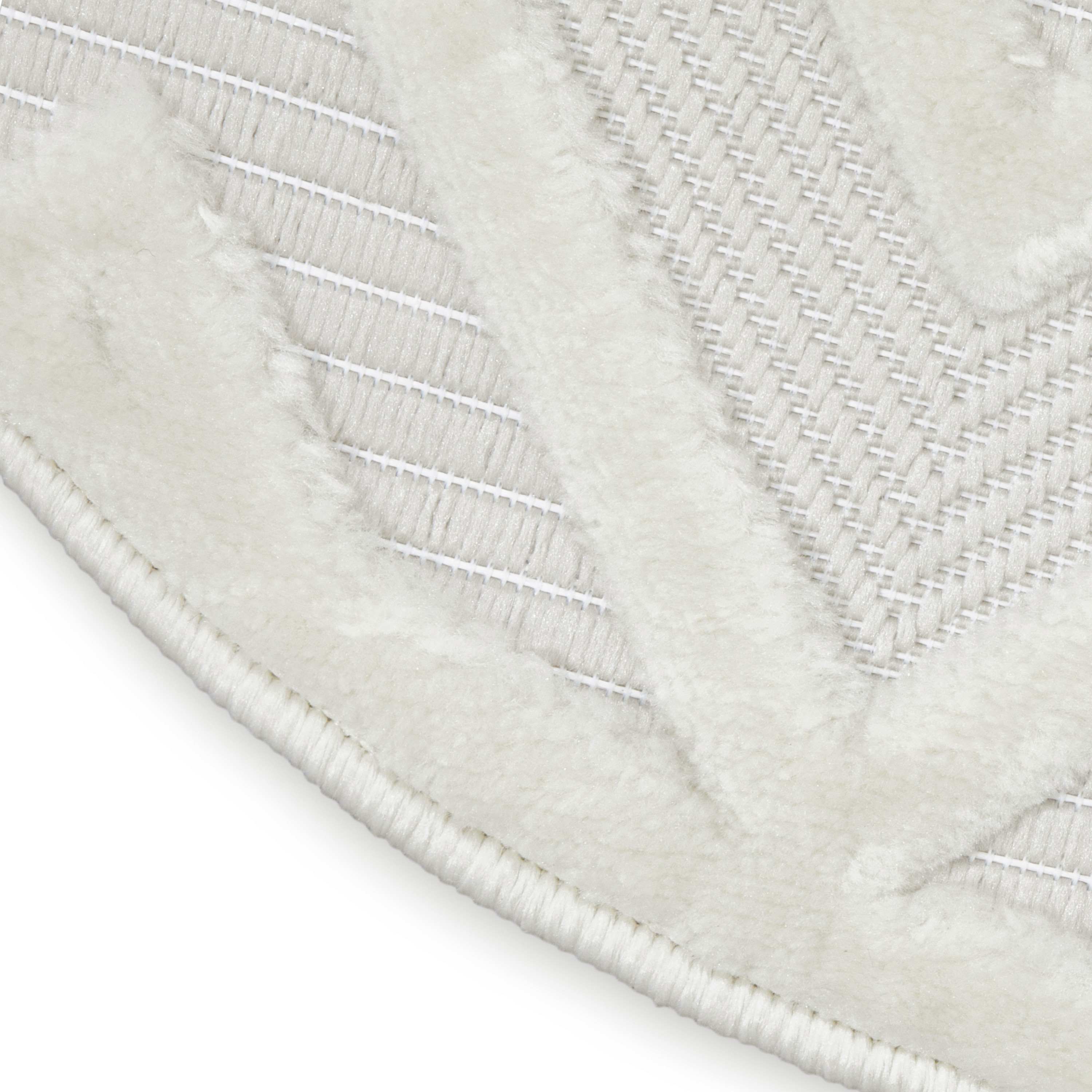 Nourison Versatile 5' x Round Ivory White Modern Rug