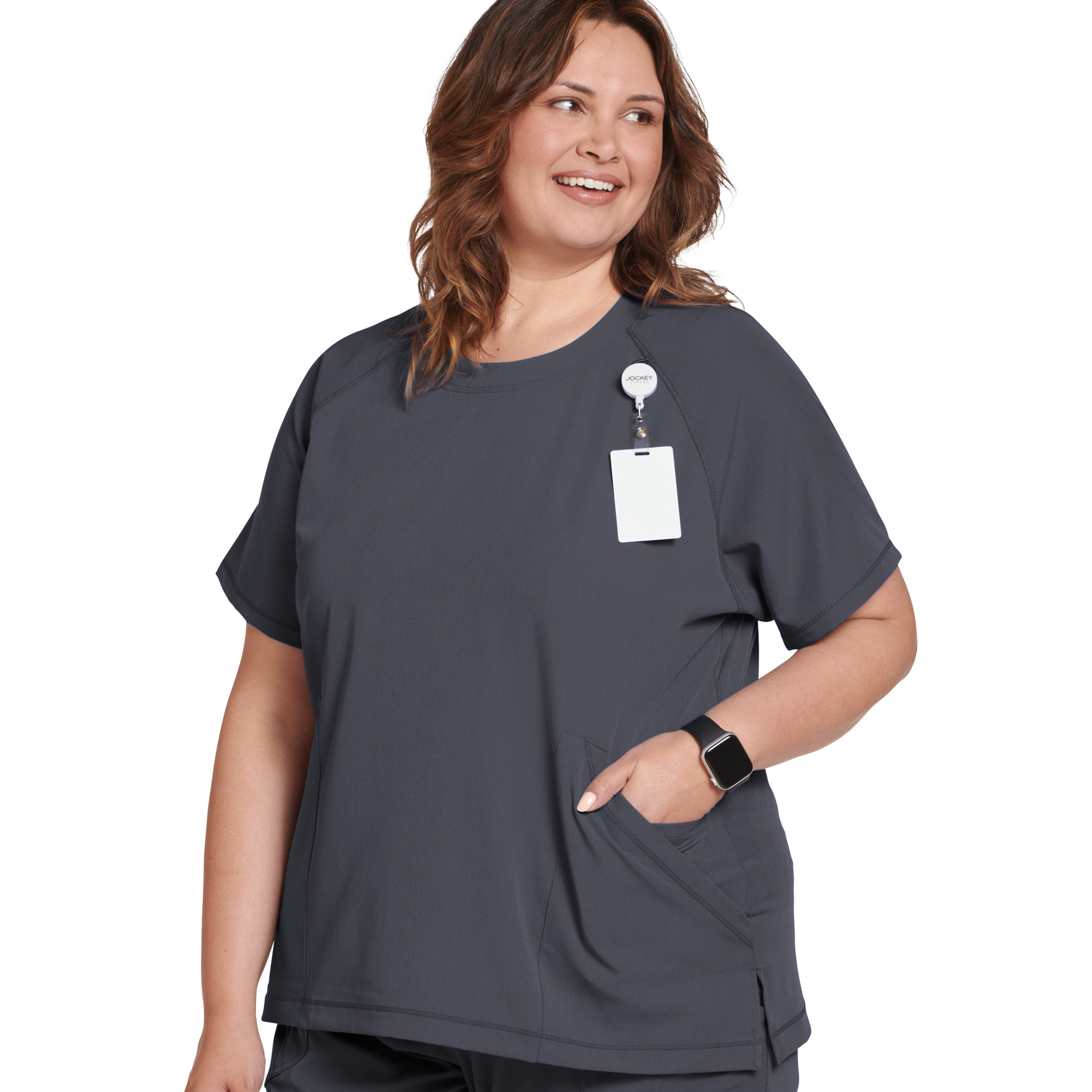 Jockey Women's Comfort Crew Scrub Top - Picture 13 of 29