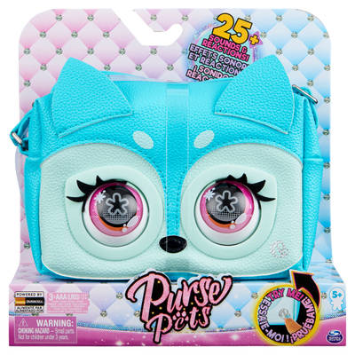 Purse Pets, Fierce Fox Interactive Pet Toy & Crossbody Kids Purse with Over 25 Sounds and Reactions, Shoulder Bag for Girls, Trendy Tween Gifts