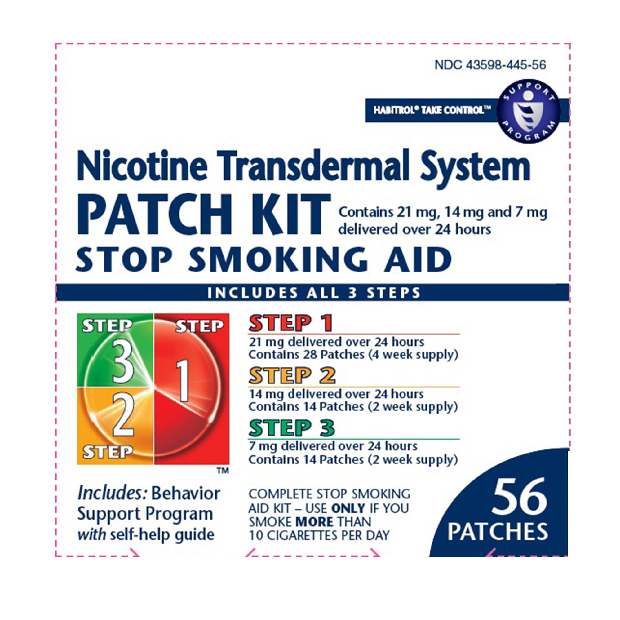 Habitrol® Nicotine Stop Smoking Aid Kit, Transdermal Patches for All Steps