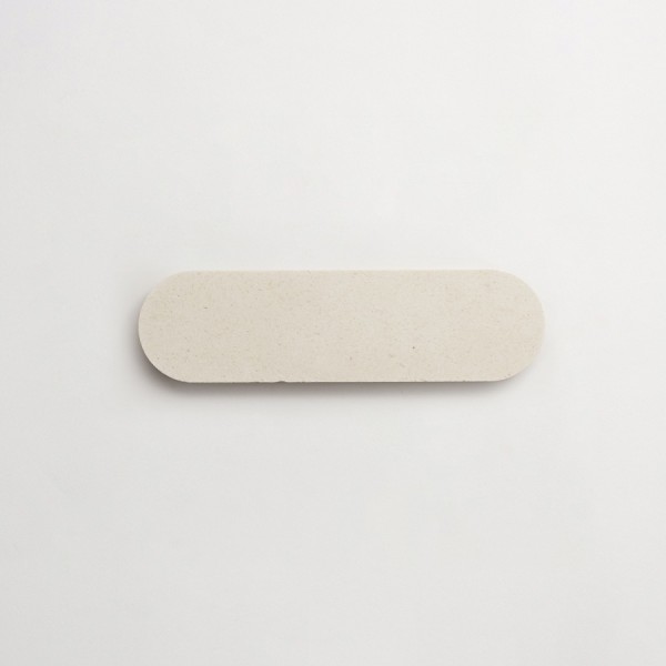 lapidary | oval long | white limestone 