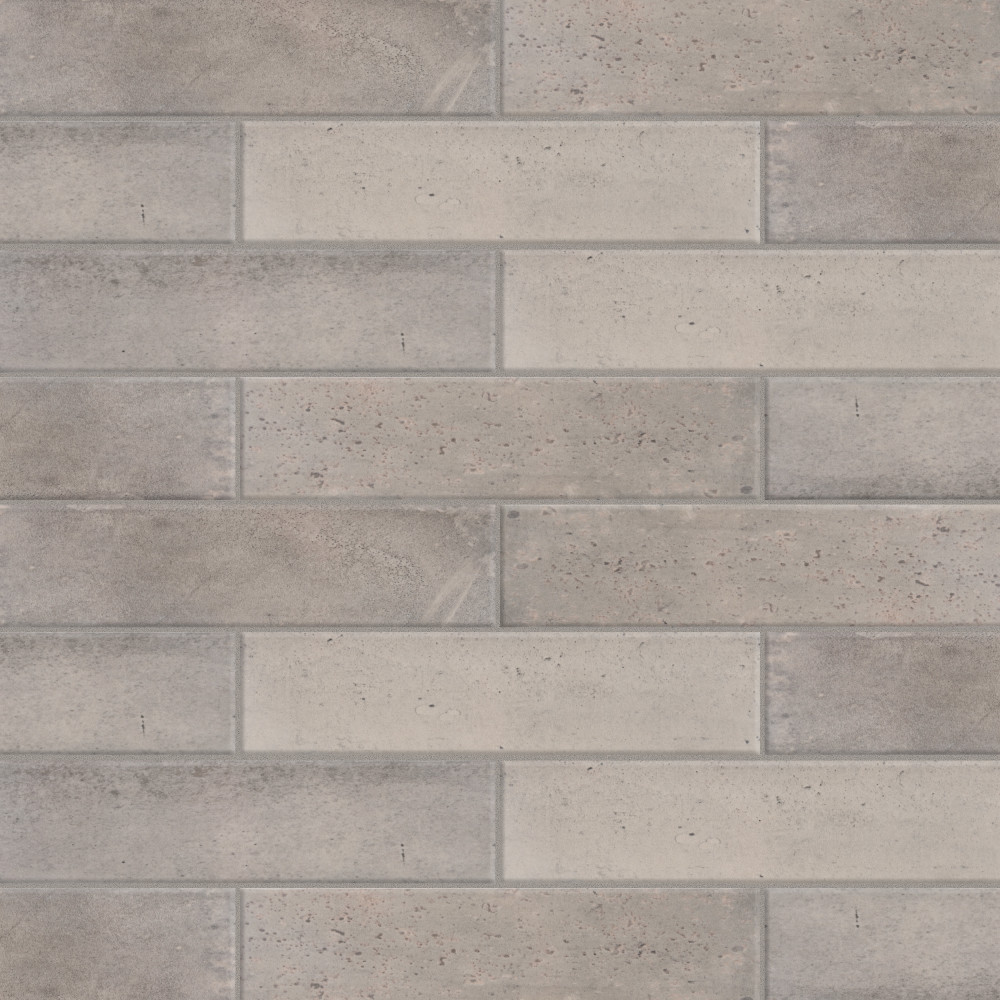 Capri Brick Fumo 2.5x10 Rectangle Porcelain Floor and Wall Digital Pattern