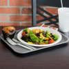 10" x 14" polypropylene fast-food tray in gray