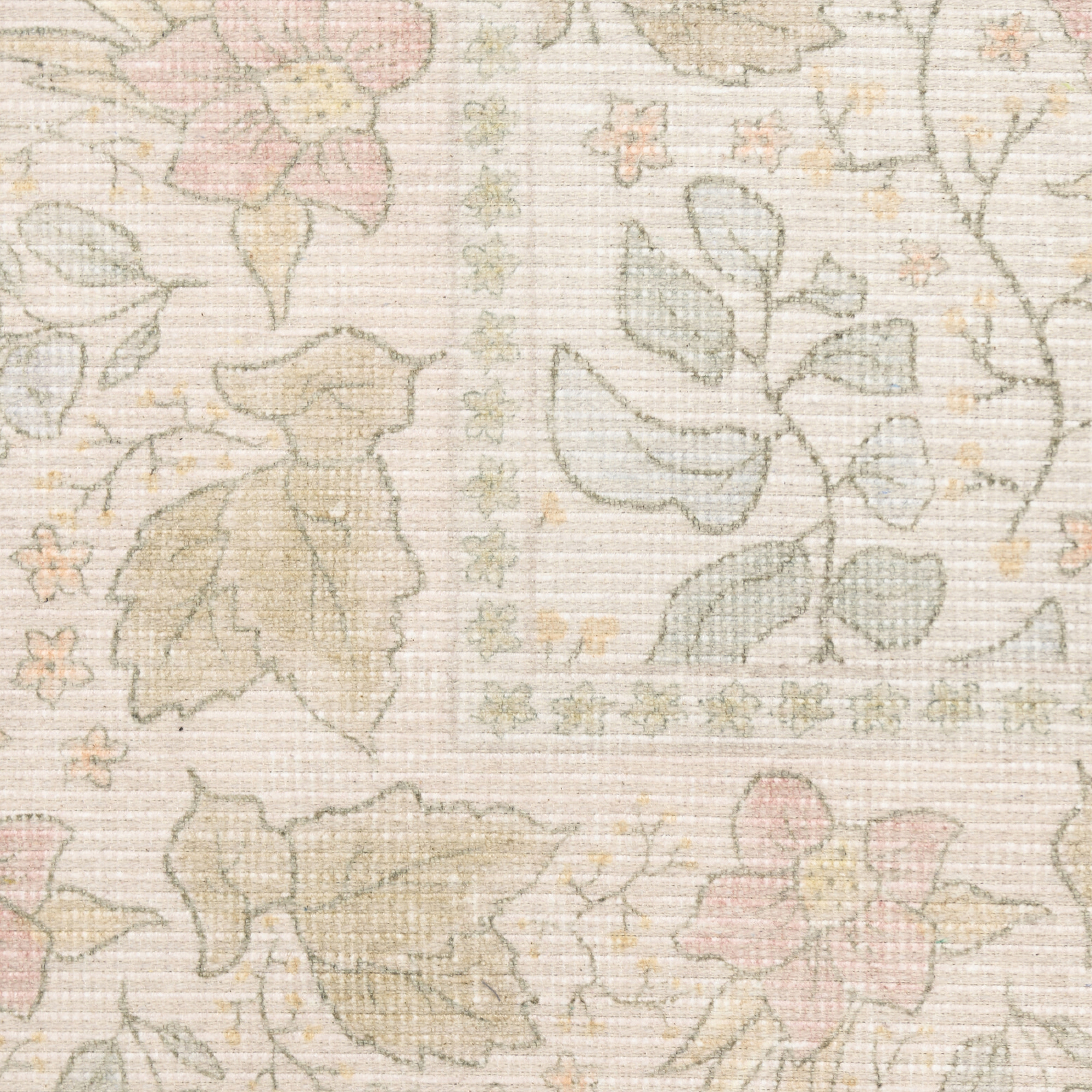 Nourison Botanical Washables 5' x 7' Beige Multicolor Farmhouse Indoor Rug