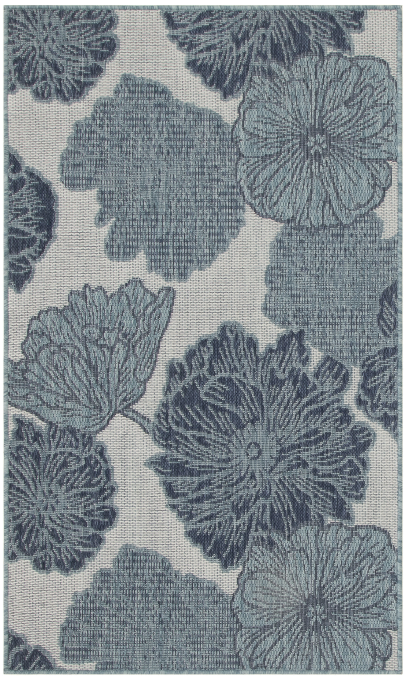 Nourison Garden Oasis 2' x 4' Blue Tropical Rug