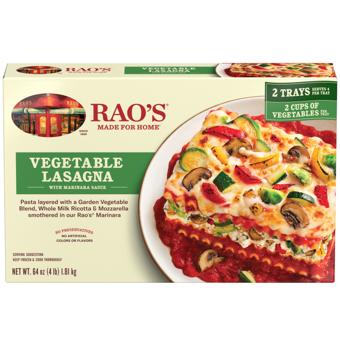 Vegetable Lasagna with Marinara Sauce Frozen, 64 oz