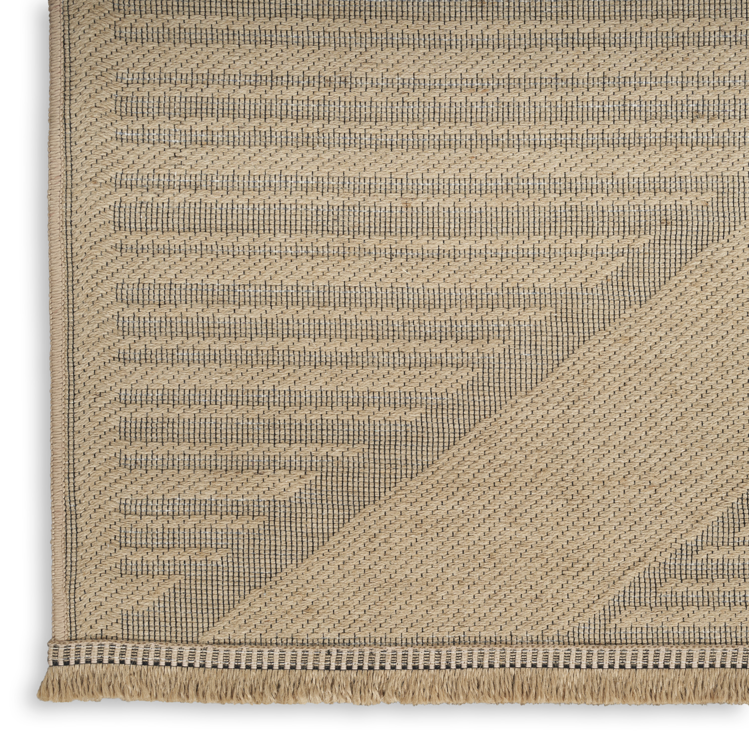 Nourison Washable Jute 7'10" x 9'10" Natural Beige Modern Indoor Rug