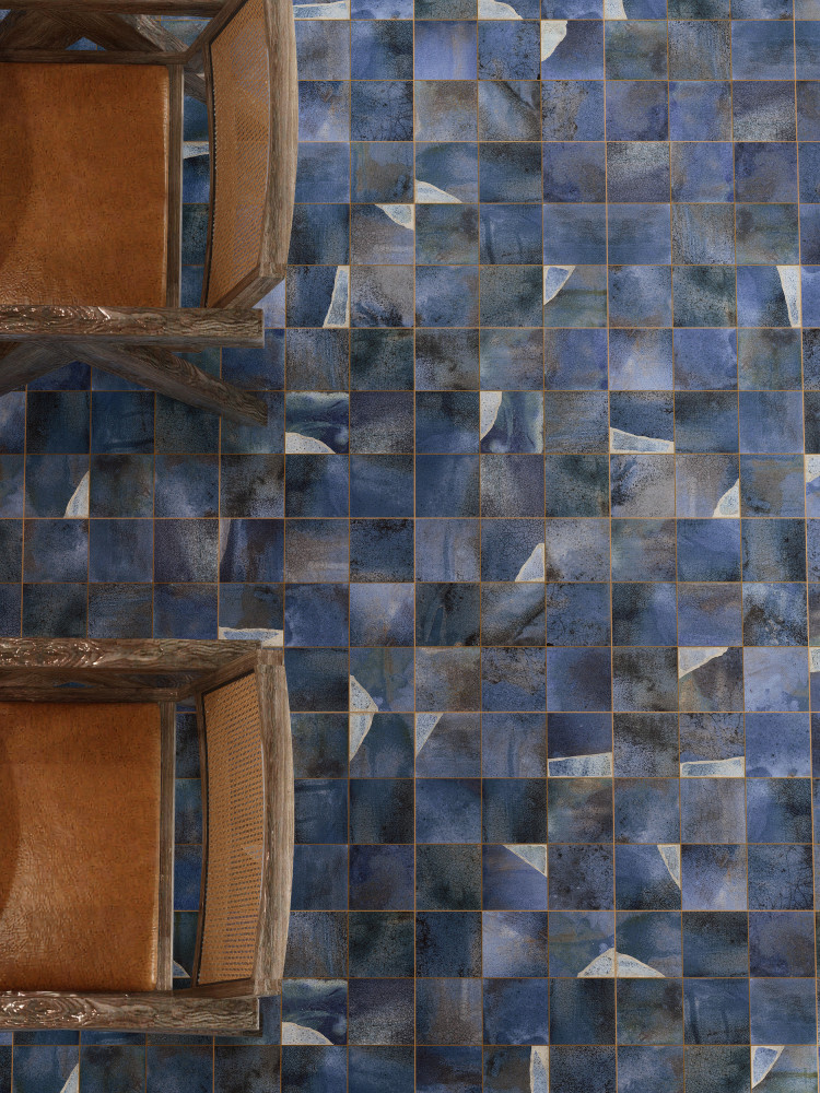 Kings Sea Blue 13 in. x 13 in. Ceramic Floor and Wall Tile