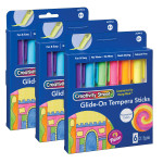 Creativity Street&reg; Glide-On Tempera Paint Sticks, Fluorescent Colors, 5 grams, 6 Per Pack, 3 Packs PACAC9912-3