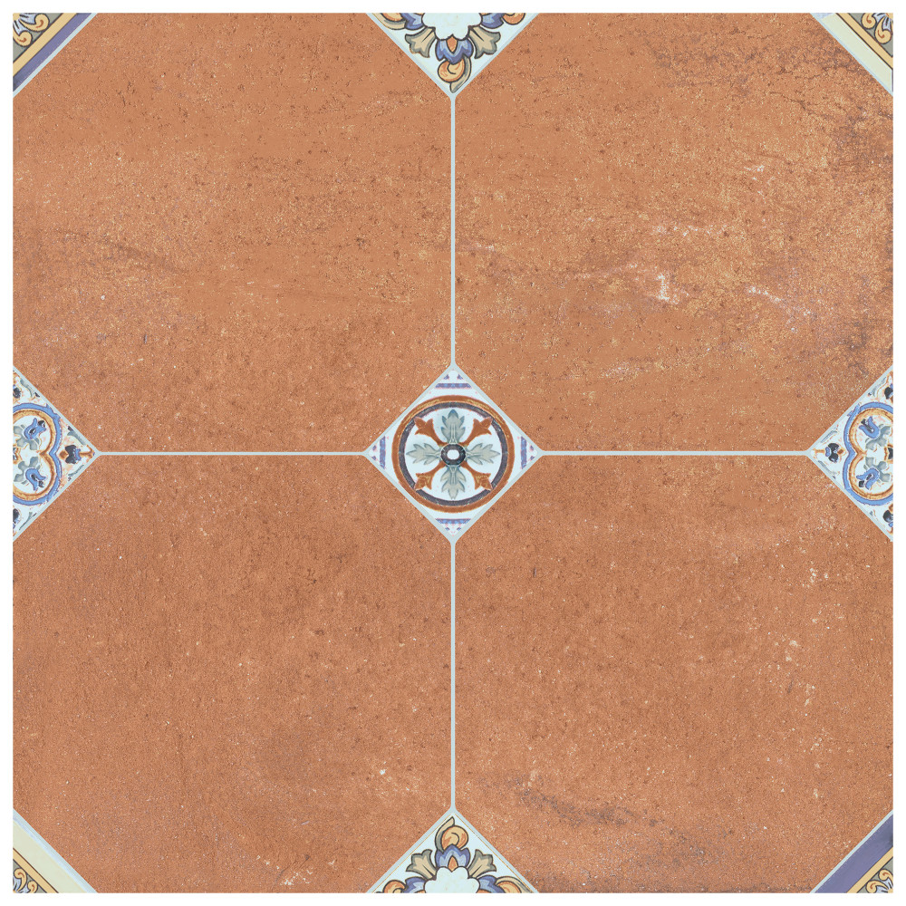 Manises Décor Cuero 13-1/8 in. x 13-1/8 in. Porcelain Floor and Wall Tile