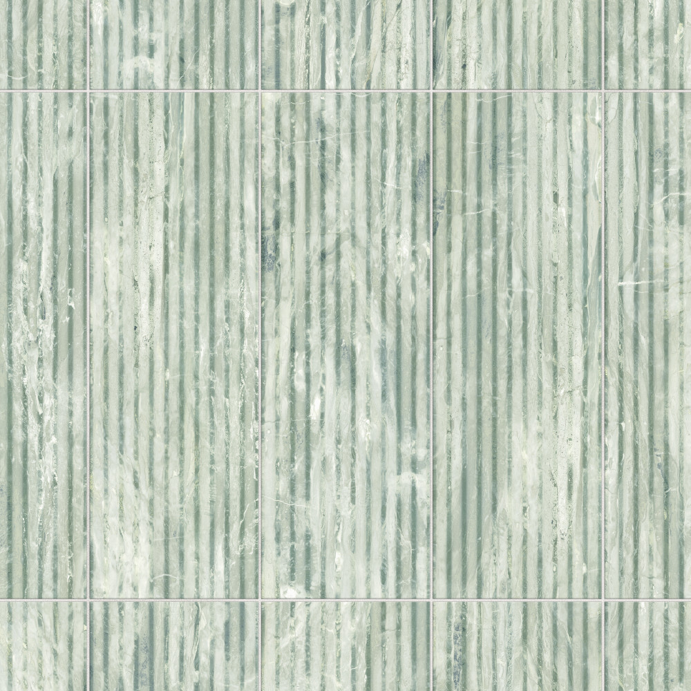 Marbilia Fluted Travertino Jungle 15-3/4 in. x 47-1/4 in. Porcelain Wall Tile