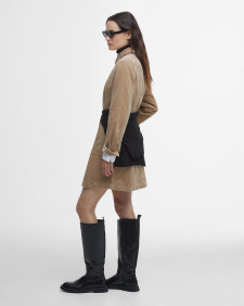 Tessa Cord Mini Dress Dark Camel