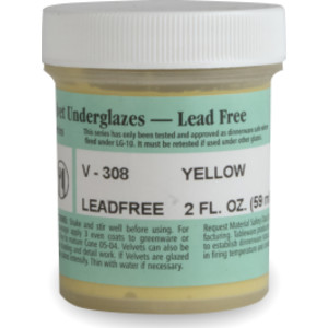 Velvet Underglaze, 2 oz, Yellow V-308