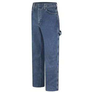 EXCEL FR® Pre washed Denim Dungaree, Stone Wash,34 30