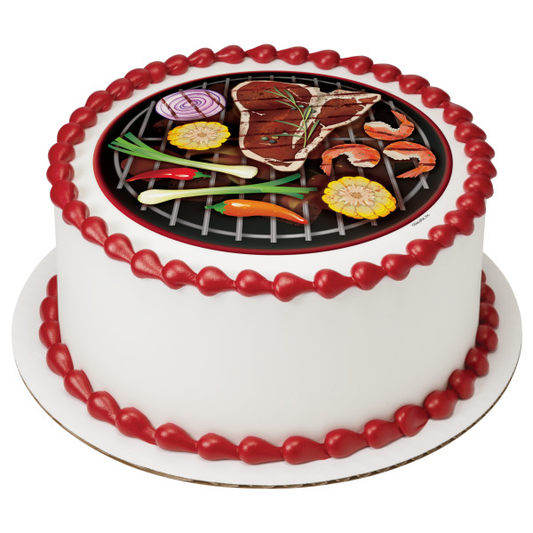 Grill Top With Food PhotoCake® Edible Image®