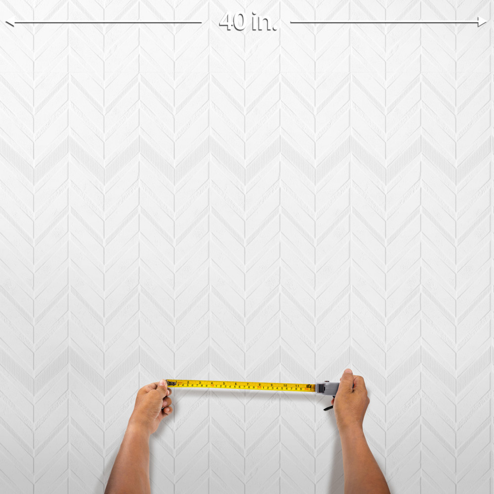 Lumiere Lelue Blanco 11-3/4 in. x 35-3/8 in. Ceramic Wall Tile