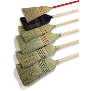 Carlisle, 12in, 5-Stitch Warehouse Broom, Corn Blend Bristles, Natural