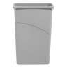 Boardwalk, Slim, 23 gal, Resin, Gray, Rectangle, Receptacle