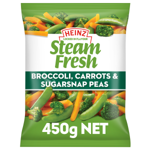  Heinz Steam Fresh® Broccoli, Carrots & Sugarsnap Peas 450g 
