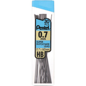 Super Hi-Polymer Lead (0.7mm) Medium, HB, 30-Piece/Tube 3-Pk