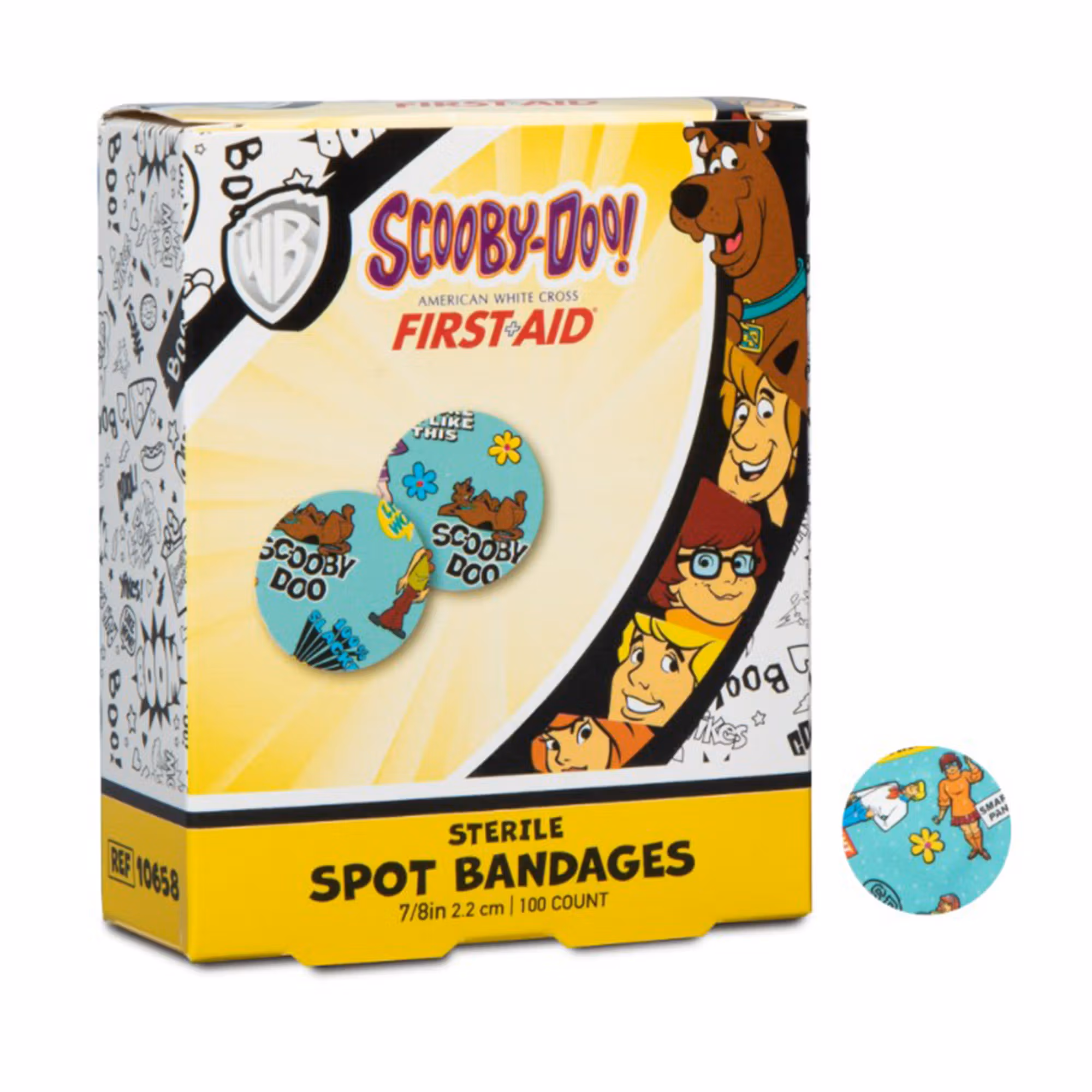 American® White Cross Stat Strip® Scooby-Doo Adhesive Spot Bandage, 7/8-Inch