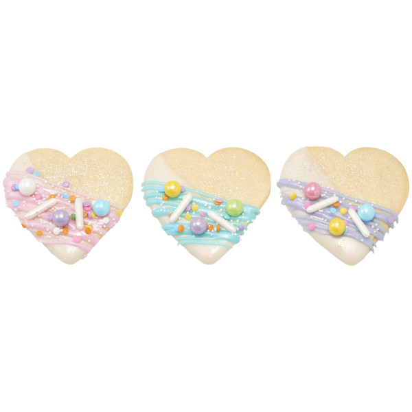 White Pearl Shimmer Rods - Red 3 Free Sugar Candy Decorations