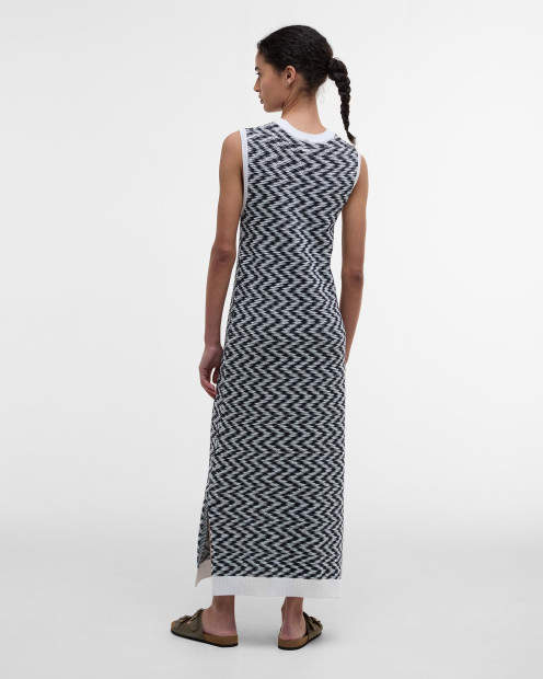 Olivia Knitted Midi Dress Cloud/Navy