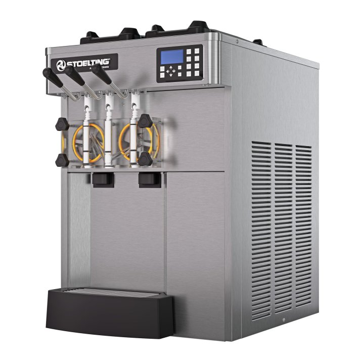 2-gallon 220- to 240-volt 1-phase 12,000-BTU air-cooled twin-twist soft serve countertop machine