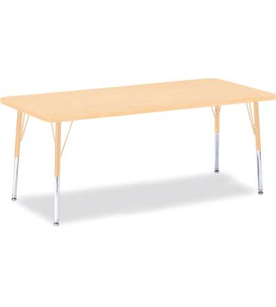 Berries® Rectangle Activity Table - 30" X 72", E-height - Maple/Maple/Camel