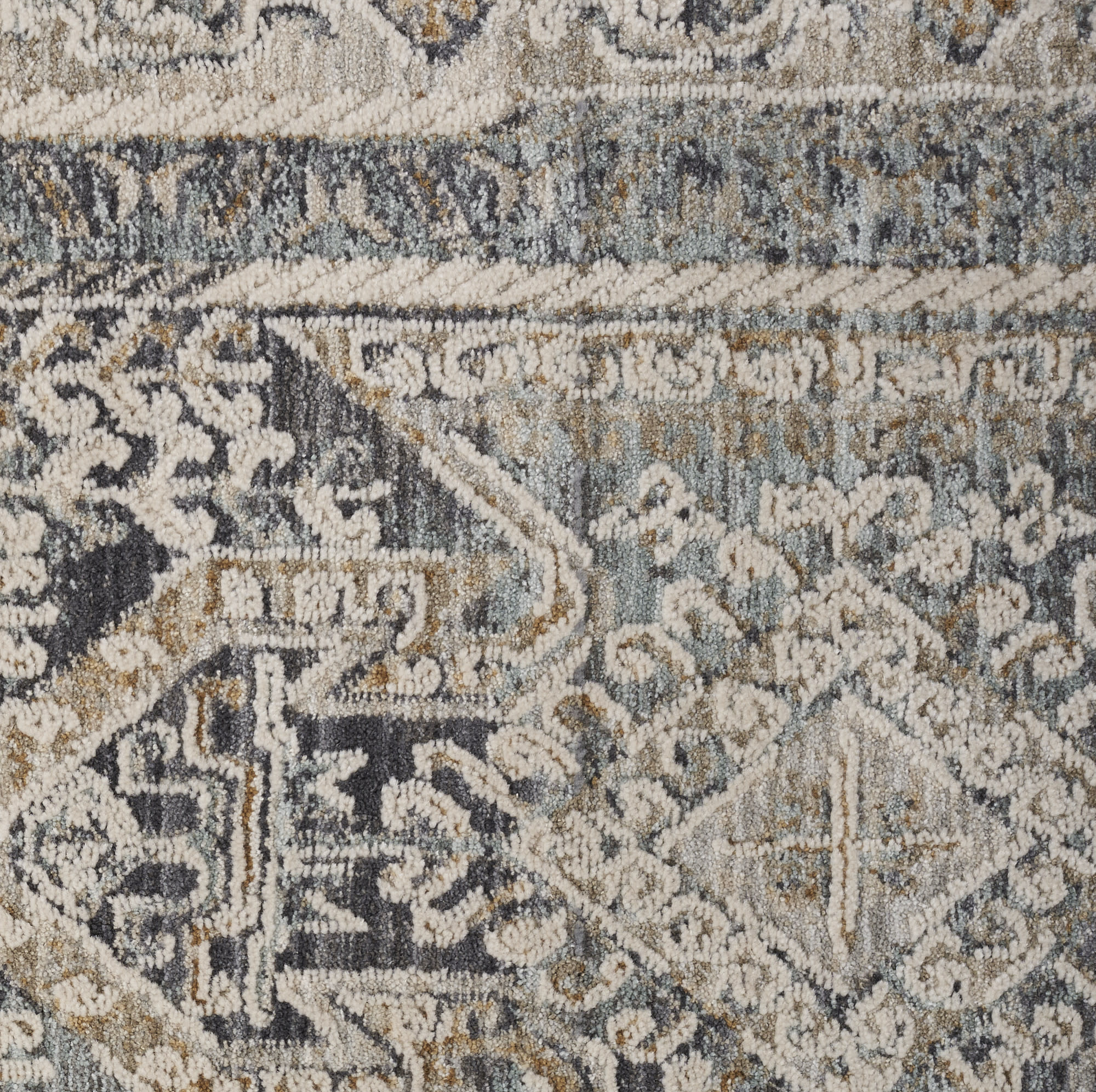 Nourison Lynx 2'3" x 8' Ivory Charcoal Vintage Indoor Rug