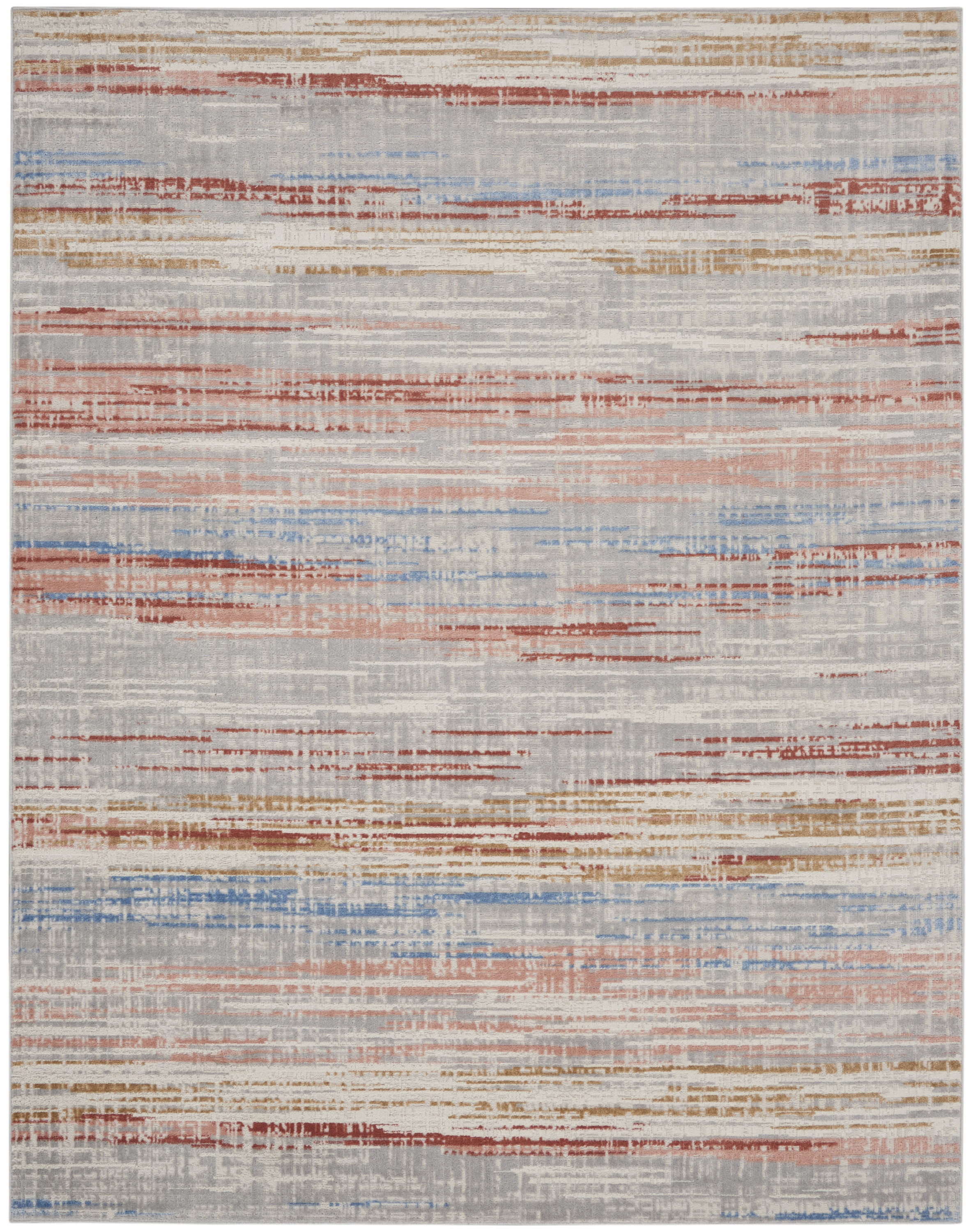 Nourison Elation 7'10" x 9'10" Ivory Multicolor Modern Indoor Rug