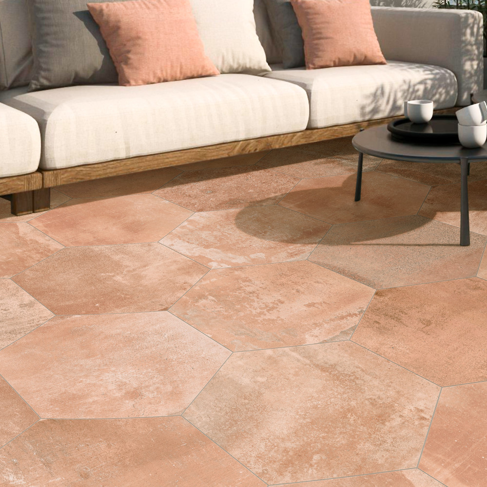 Argillos Hex Teja 20-1/2 in. x 23-5/8 in. Porcelain Floor and Wall Tile