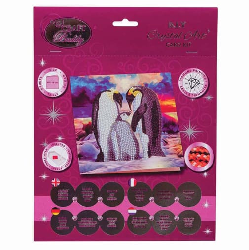 Crystal Art Card Kit - Penguin Family