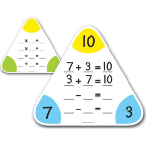 Write & Wipe Fact Family Boards, Pack of 5