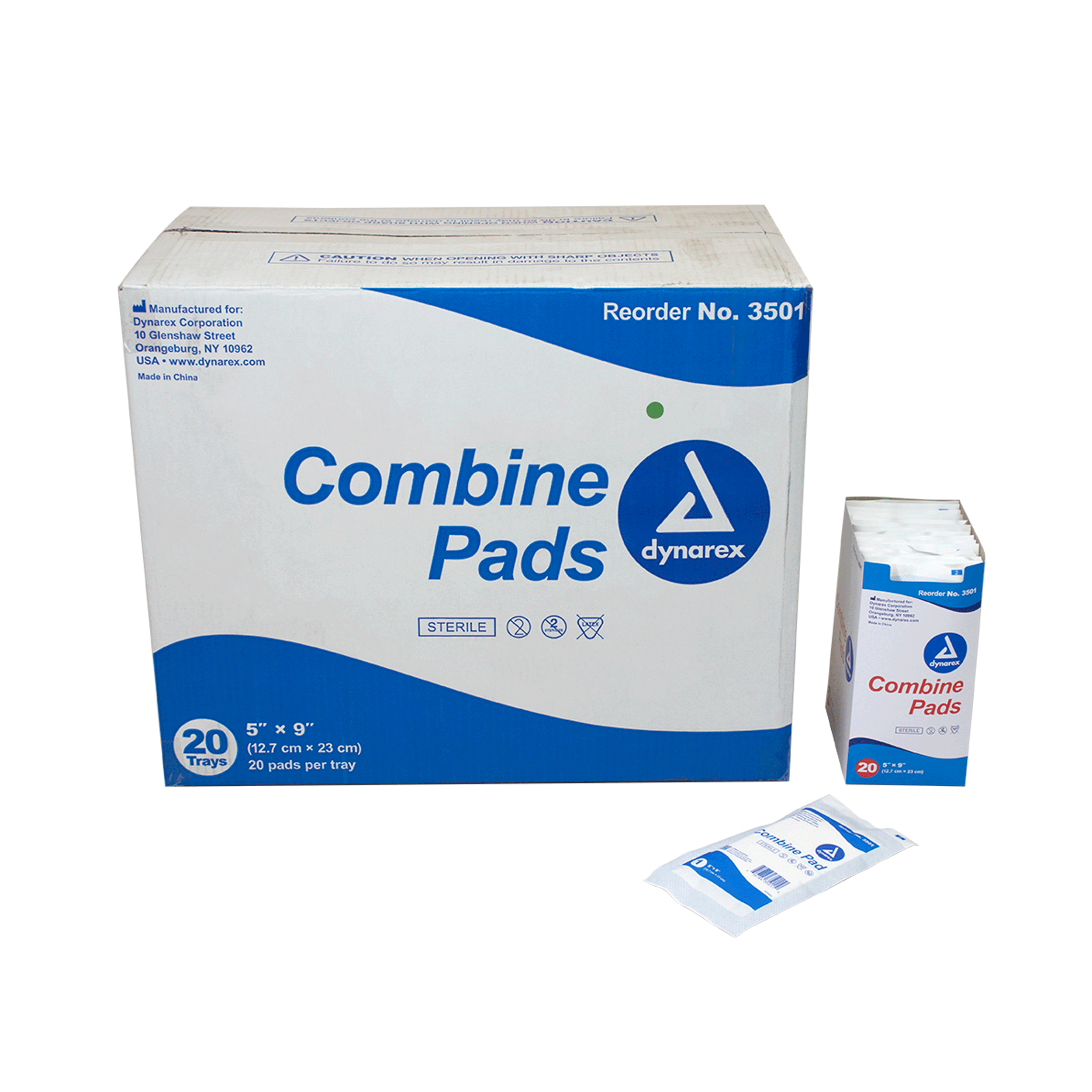 Combine Pads 1/Pouch - Sterile, 5" x 9" - 3501