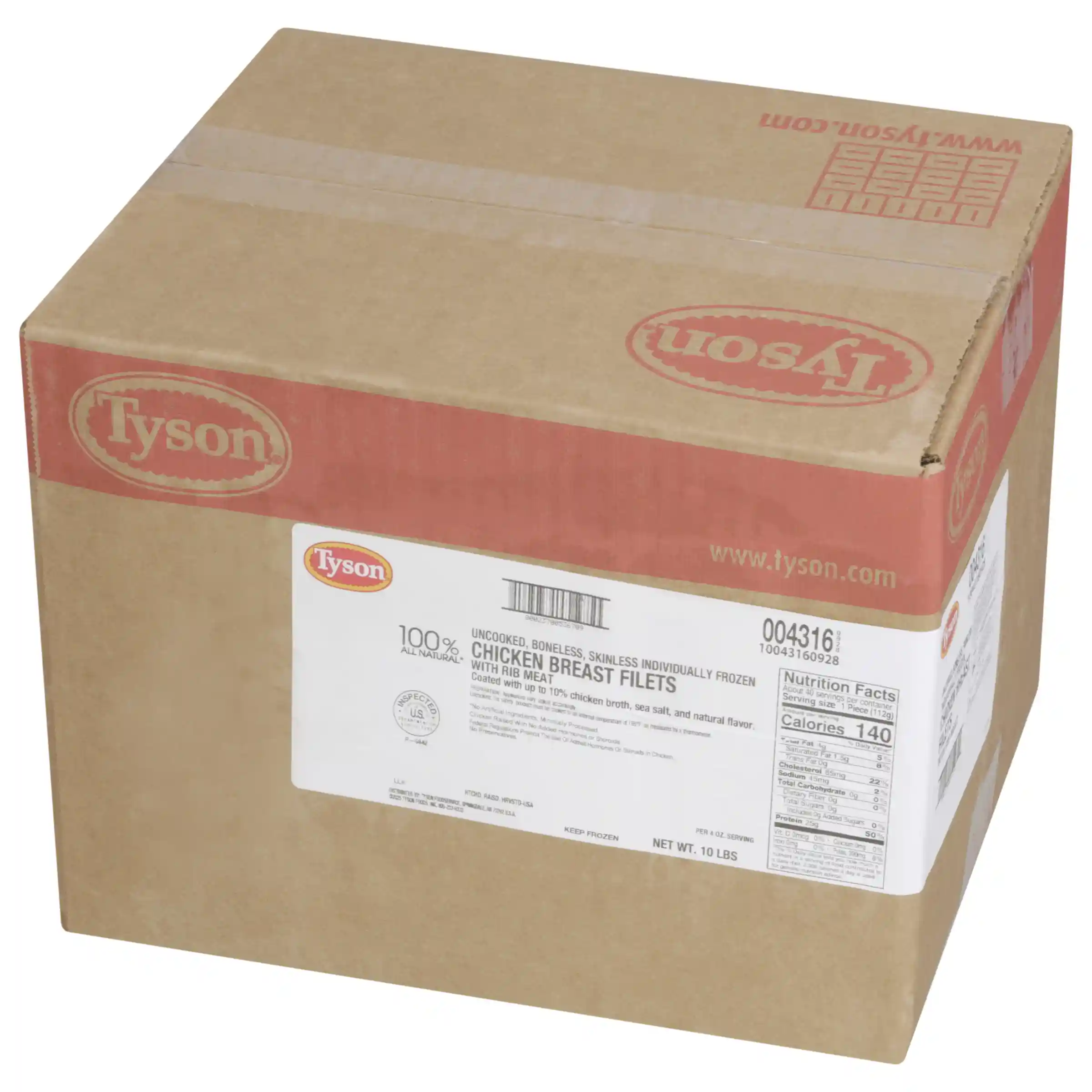 Tyson® All Natural* IF Unbreaded Boneless Skinless Chicken Breast Filets, 4 oz._image_5
