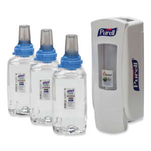 NSN8520017027810, AbilityOne®, PURELL SKILCRAFT, Advanced Green Certified Instant Hand Sanitizer Foam Starter Kit, 1200ml, Clear, Manual Dispenser