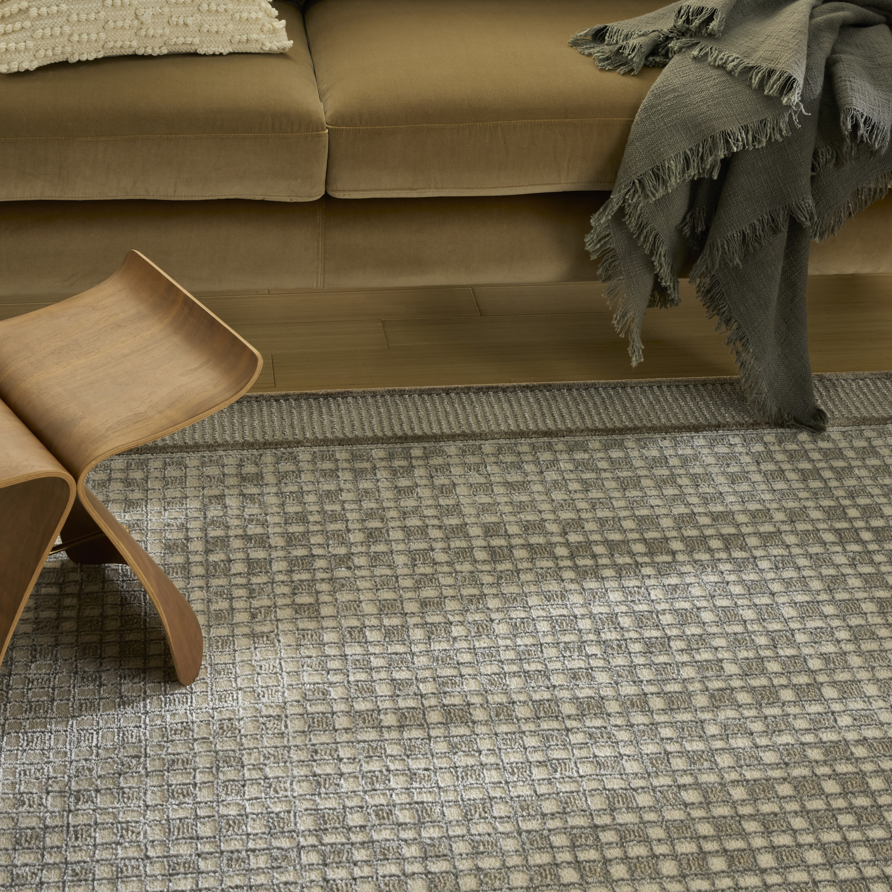 Nourison Nordic 6' x 9' Ivory Grey Modern Indoor Rug