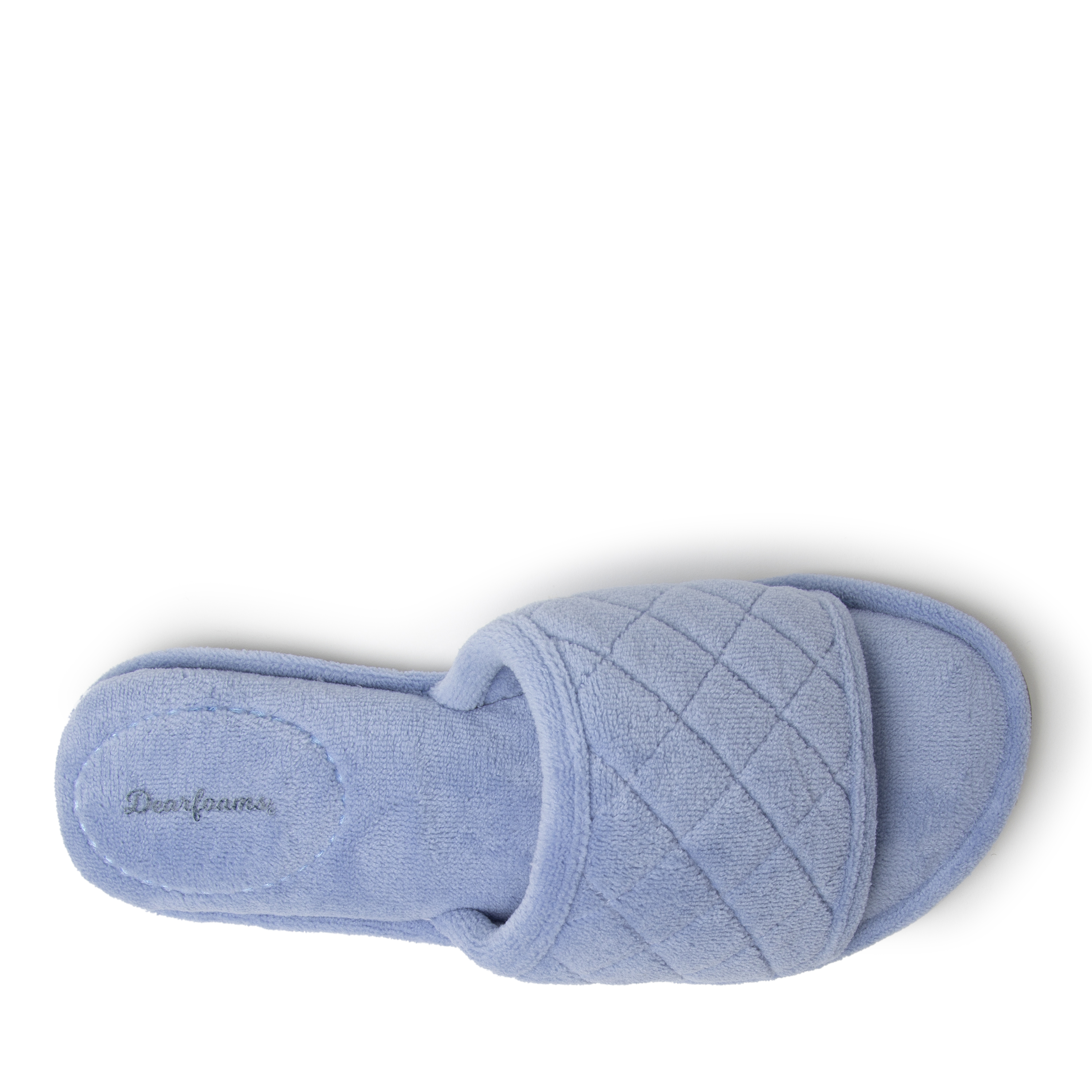 Dearfoams Women's Beatrice Quilted Microfiber Terry Shower Slide House Slipper - 第 19/34 張圖片