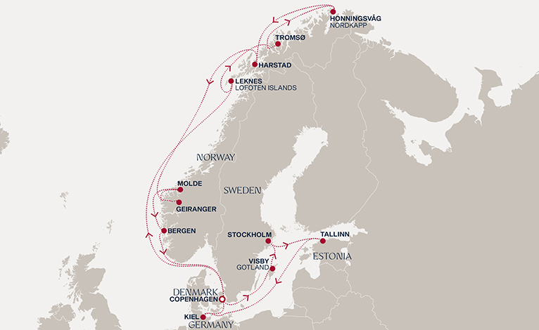 Itinerary map