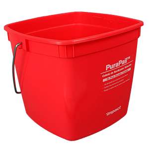 Impact, PuraPail, "Sanitizing", 3qt, Pail, Red