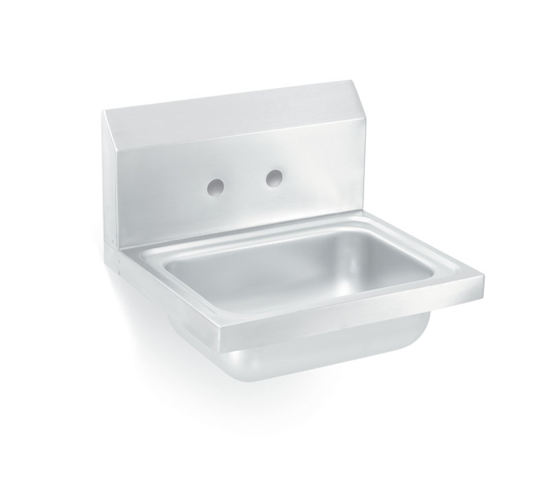 Wall-mount stainless steel hand sink