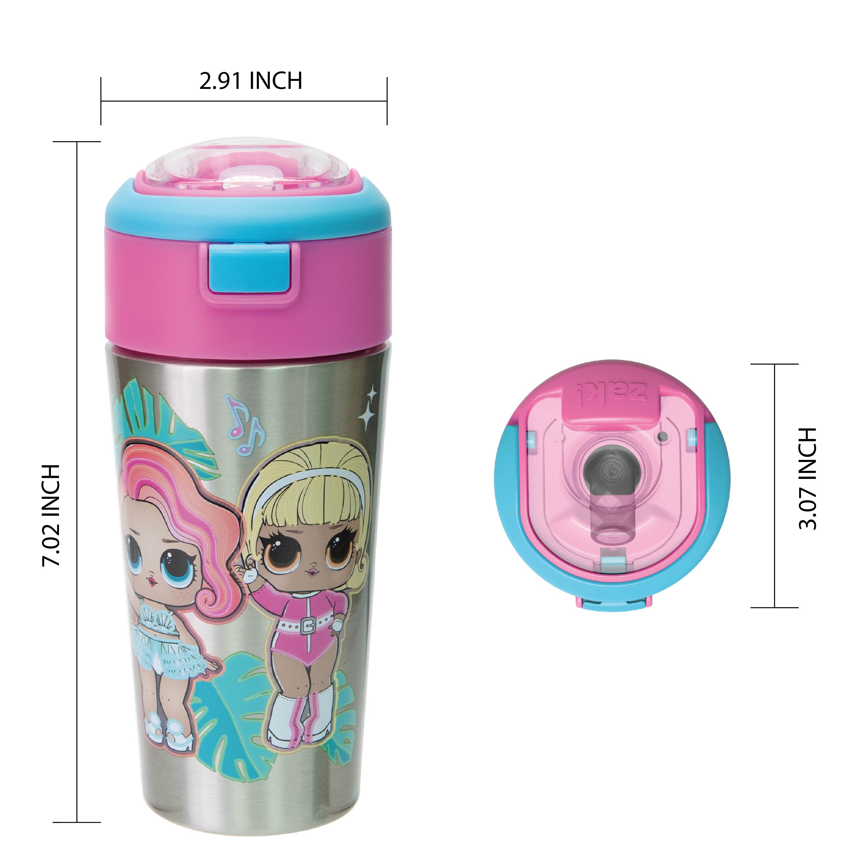 L.O.L. Surprise! 12 ounce Vacuum Insulated Reusable Stainless Steel Water Bottle, LOL Party slideshow image 6