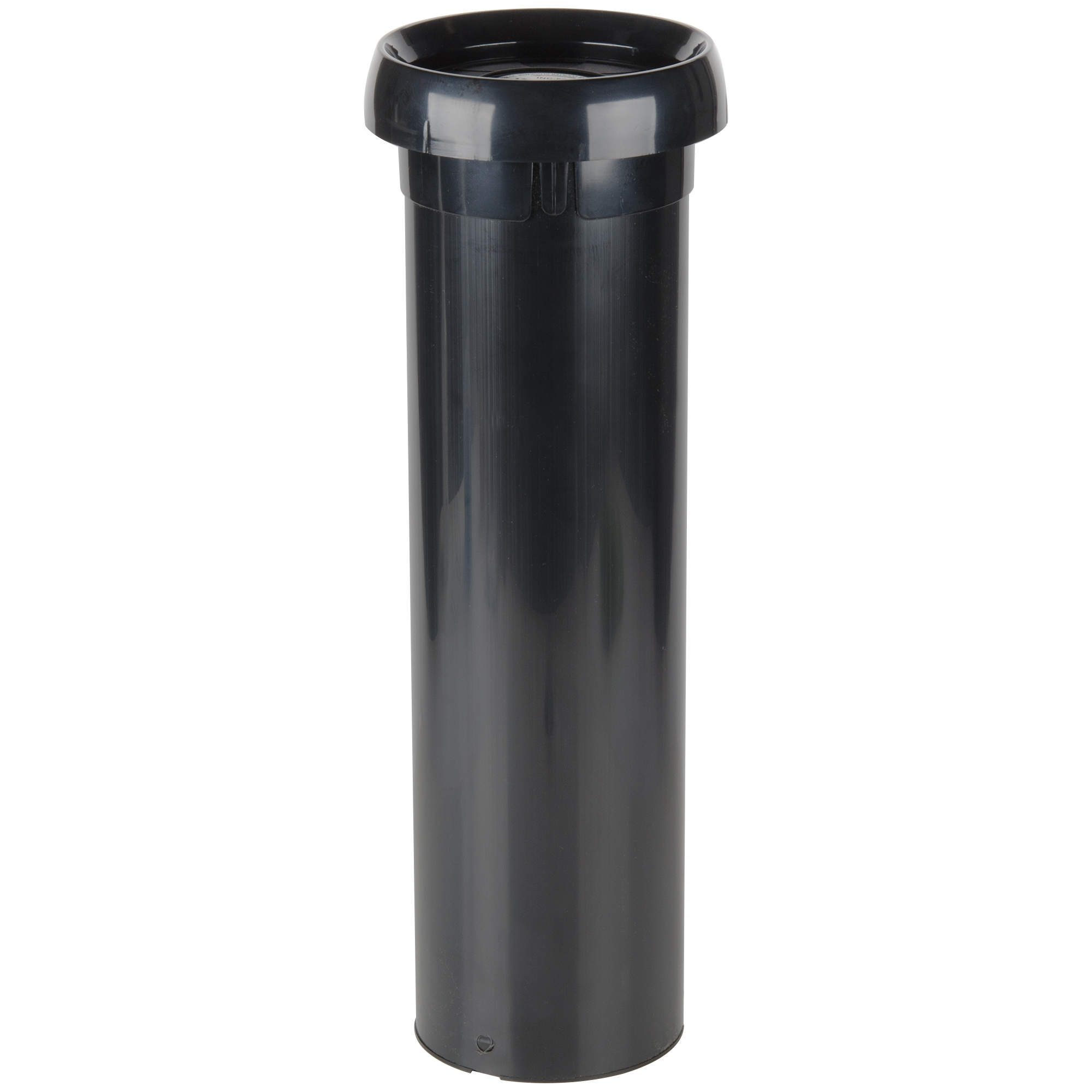 18-inch-deep in-counter adjustable gasket cup dispenser in black