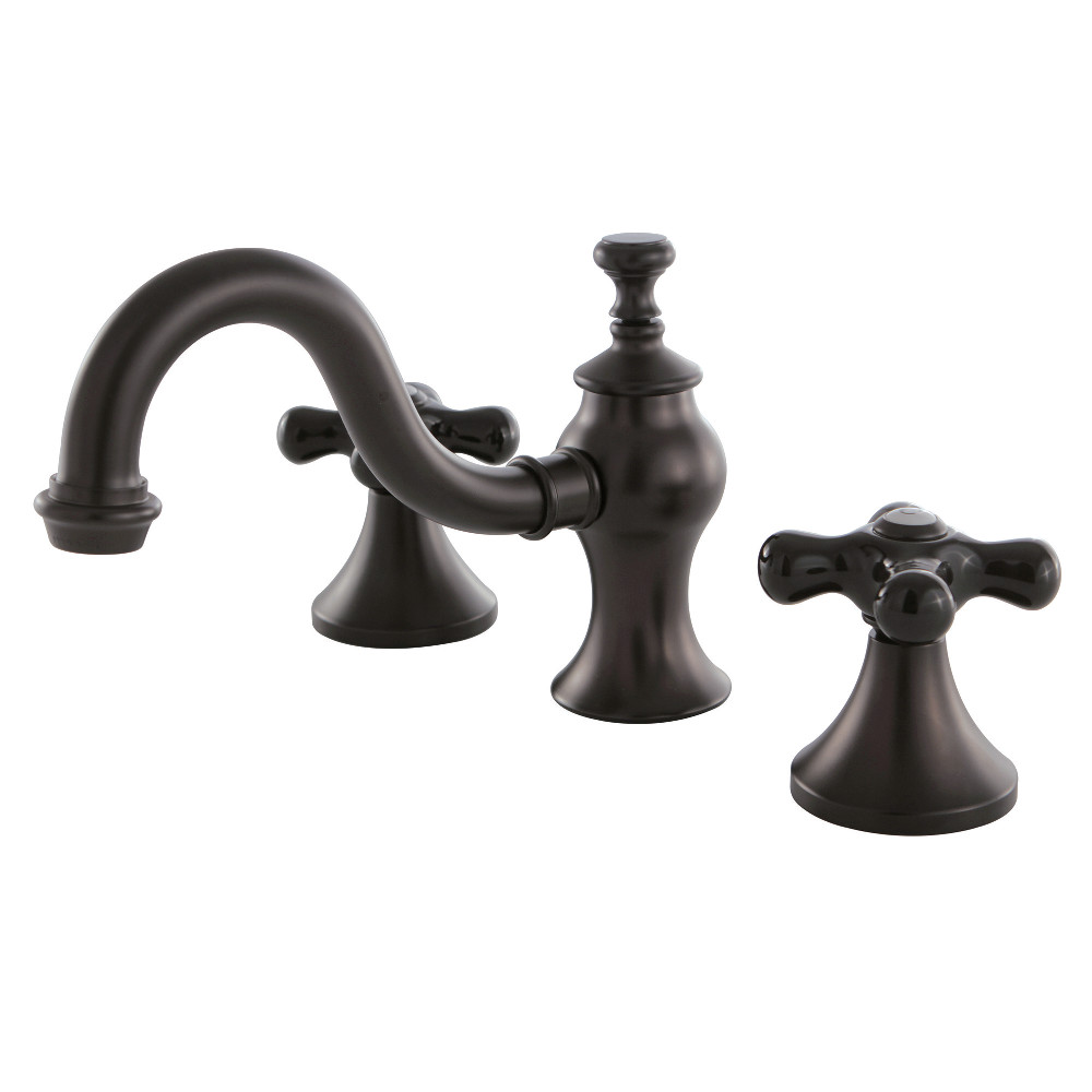 Widespread Bathroom Faucet with Brass Pop-Up, Oil Rubbed Bronze with 4 Finish Options
