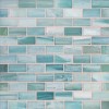 Shibui Soft Teal 1×2 Brick Mosaic Silk