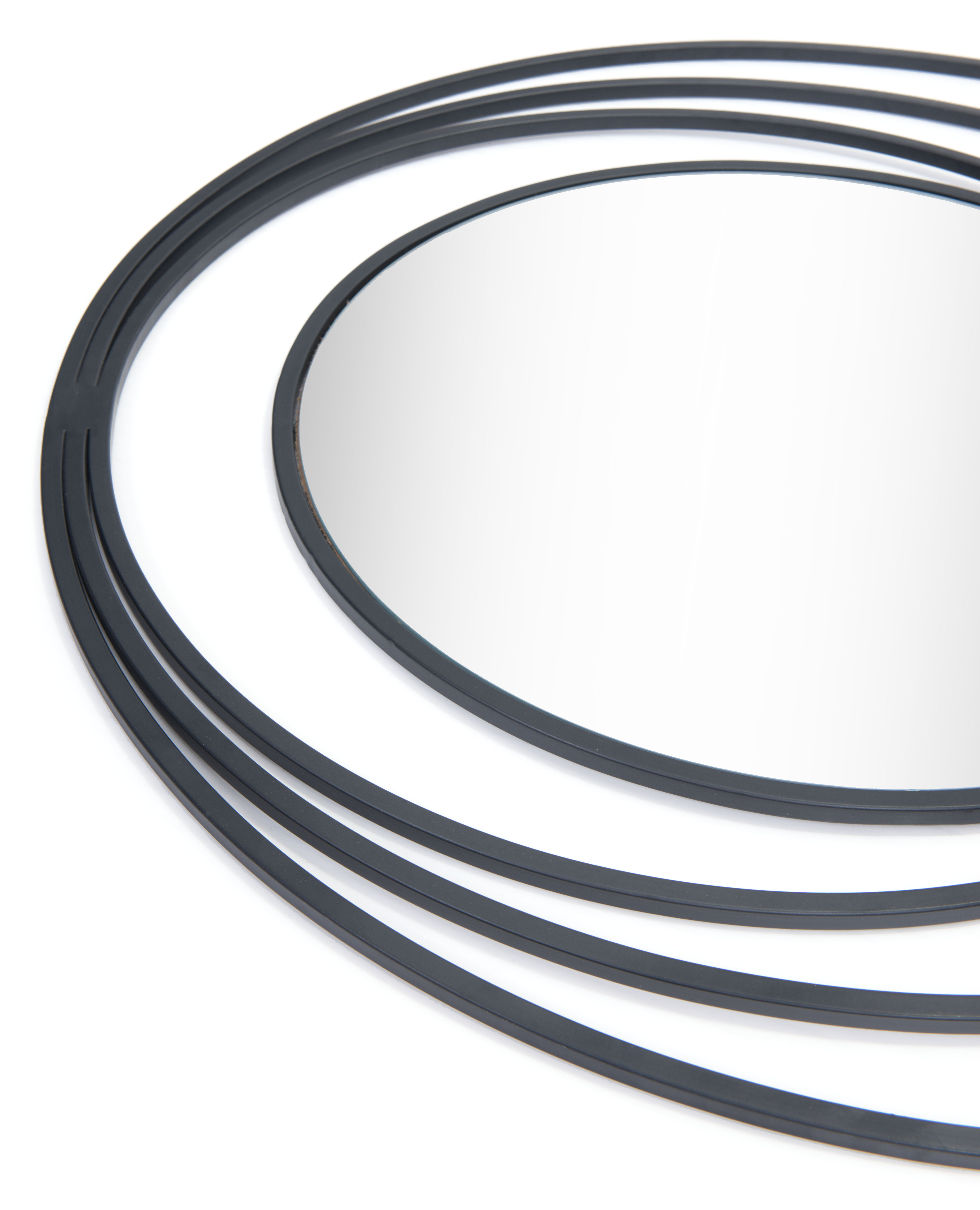 Luna Round Mirror Black product image