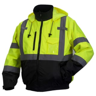 Product photo of Pyramex Heated Class 3 Weatherproof Fleece Lined Jacket High-Vis Yellow.
