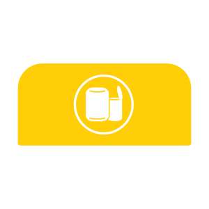 Rubbermaid Commercial, Configure™, Cans, 15gal, Yellow, Receptacle Label Kit