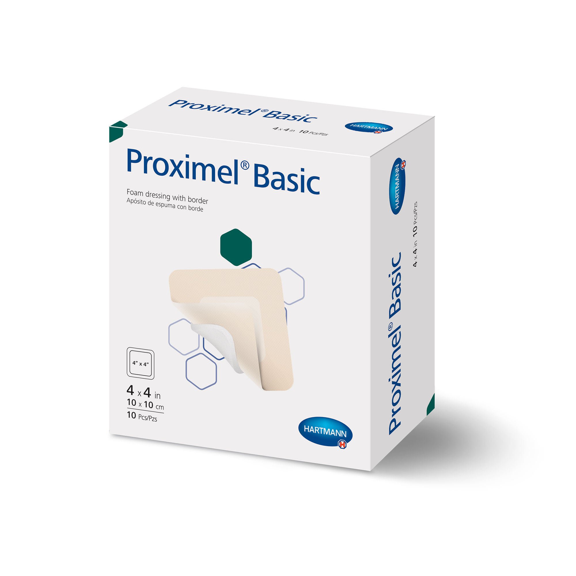 Hartmann DRESSING, WND PROXIMEL BASIC FM W/BRDR 4X4" (10/BX 6BX/CS)